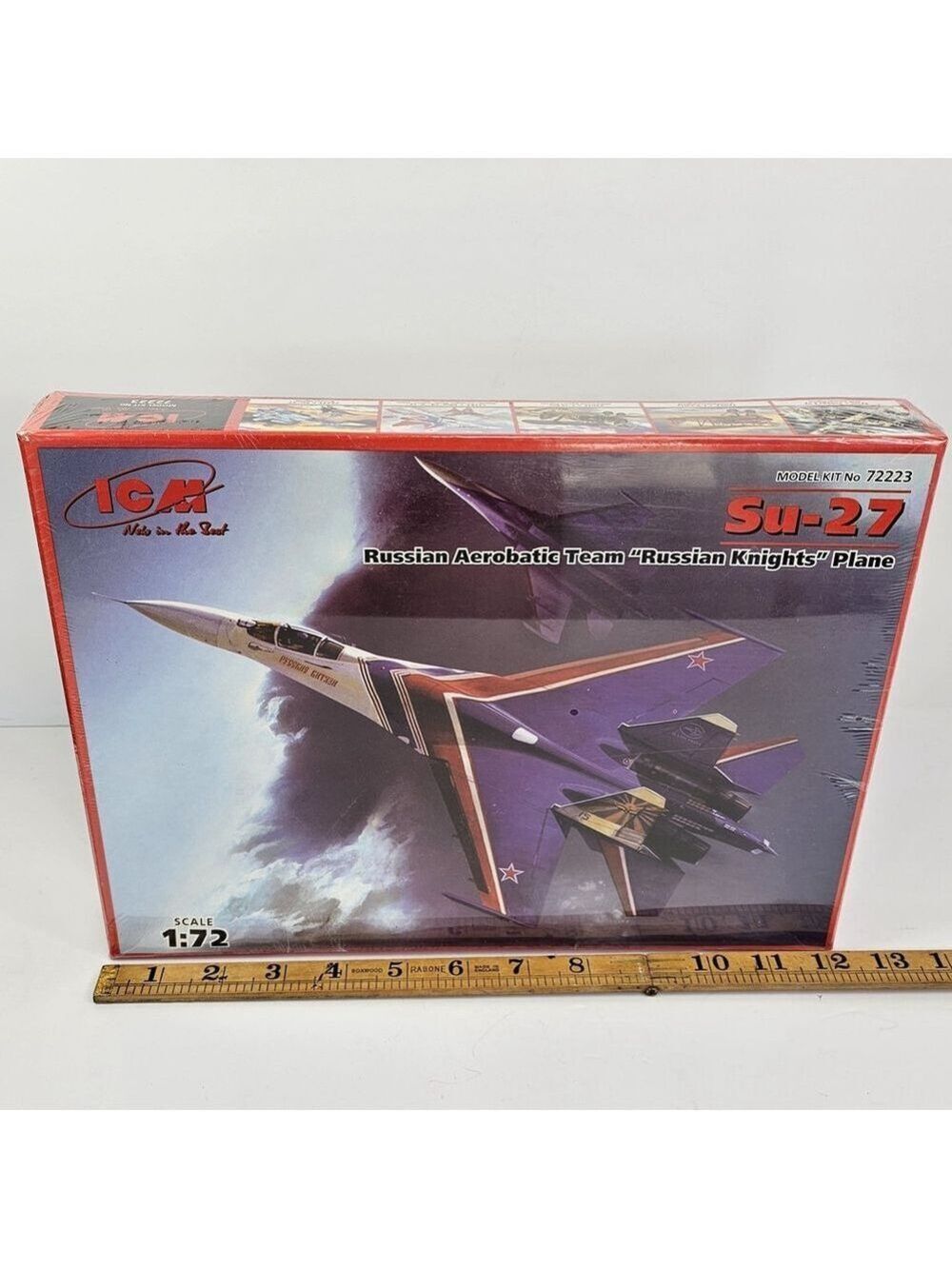 SEALED ICM Su-27 Russian Knights Plane Model Kit 1:72 No. 72223 Made In Ukraine